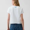 T-shirt blu dal taglio morbido
