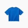 T-shirt blu per bambini con logo dal taglio comodo