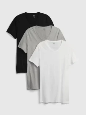 T-shirt classica con scollo a V (confezione da 3)