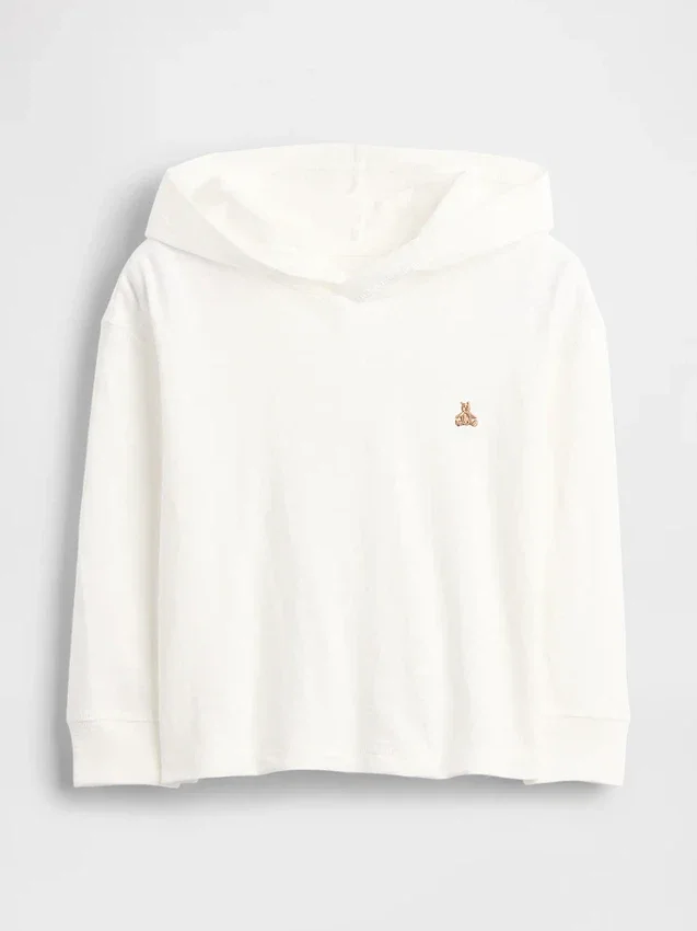 T-shirt con cappuccio in cotone biologico per neonato & bebè