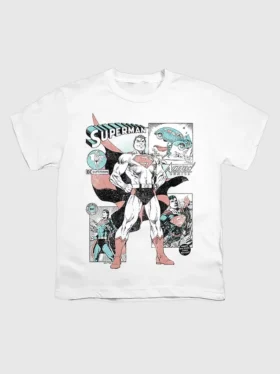 T-shirt con grafica a fumetti di Superman per bambini
