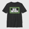 T-shirt con grafica a scacchi Six Seven per bambini
