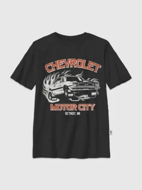 T-shirt con grafica Chevrolet per bambini