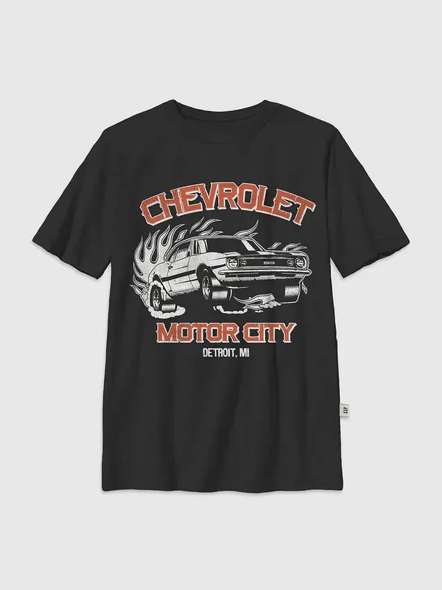 T-shirt con grafica Chevrolet per bambini