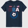 T-shirt con grafica da calcio USA per bambini