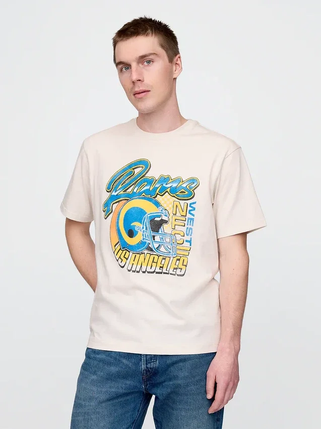 T-shirt con grafica dei Los Angeles Rams della NFL