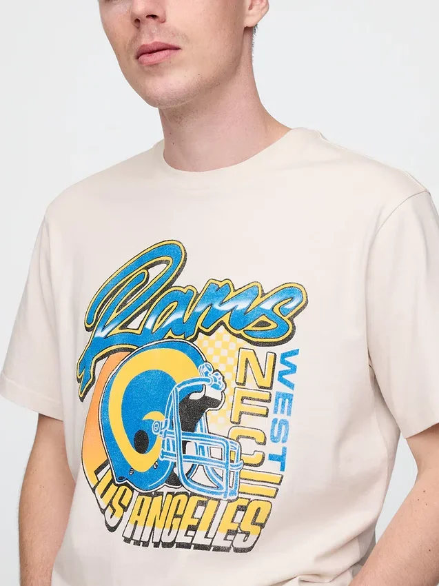 T-shirt con grafica dei Los Angeles Rams della NFL