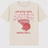 T-shirt con grafica del canestro da basket della San Diego State University