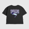 T-shirt con grafica del logo viola di Supergirl per bambini