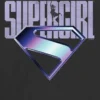 T-shirt con grafica del logo viola di Supergirl per bambini