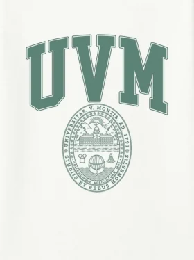 T-shirt con grafica dello stemma dell’Università del Vermont