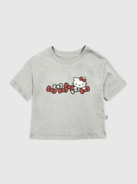 T-shirt con grafica Hello Kitty e fiocchi per bambini piccoli