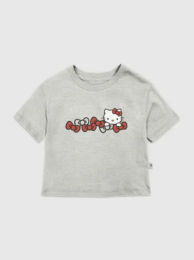 T-shirt con grafica Hello Kitty e fiocchi per bambini piccoli