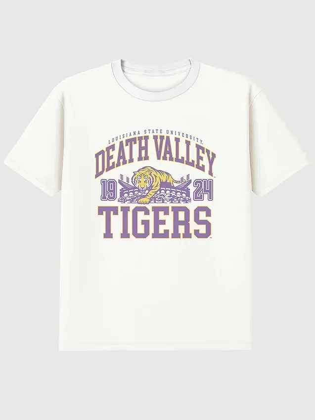 T-shirt con grafica "LSU Death Valley Tigers"