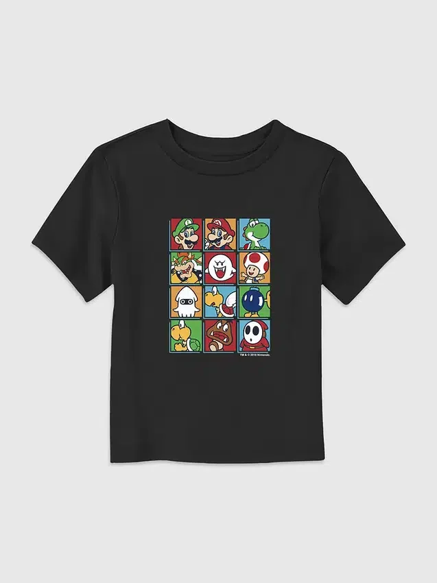T-shirt con grafica "Nintendo Character Box up" per bambini