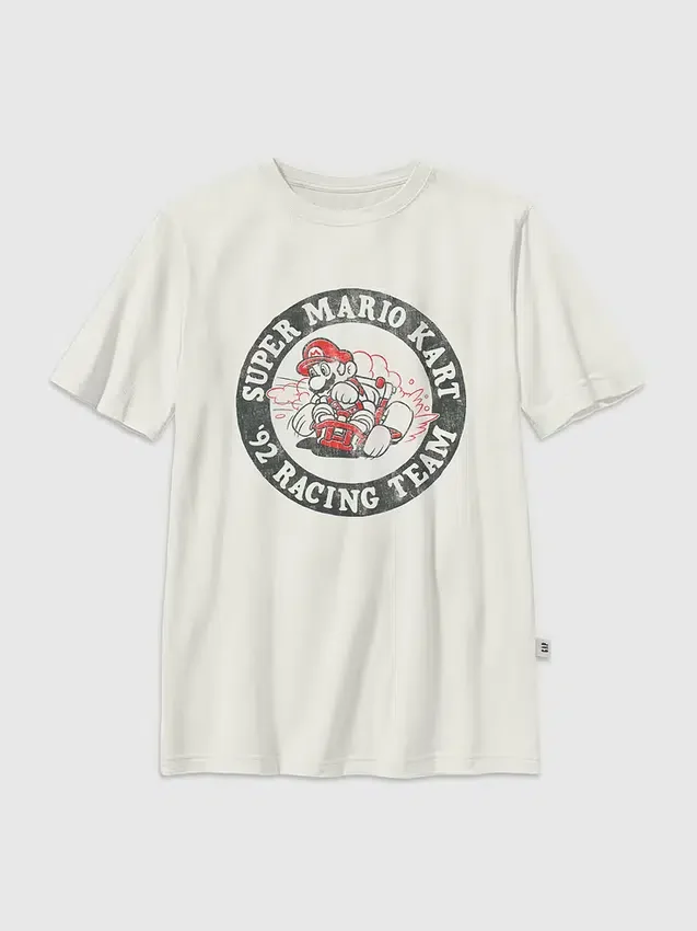 T-shirt con grafica "Nintendo Mario Racing Team" per bambini