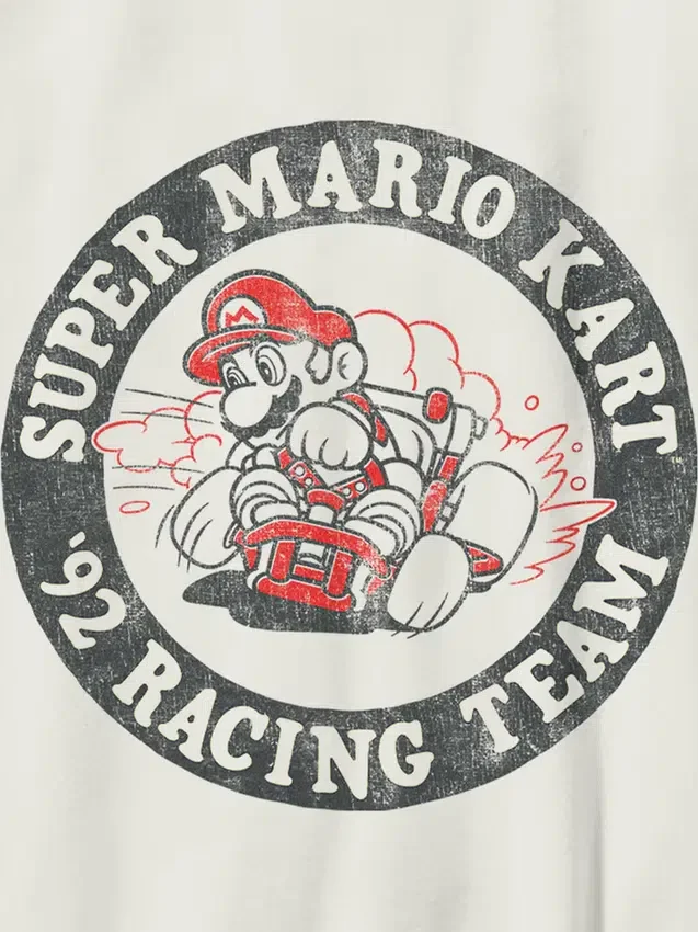 T-shirt con grafica "Nintendo Mario Racing Team" per bambini