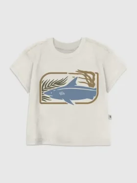 T-shirt con grafica “Oceans Calling” per bambini piccoli