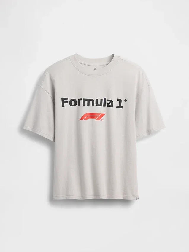 T-shirt con grafica oversize "Formula 1" per bambini