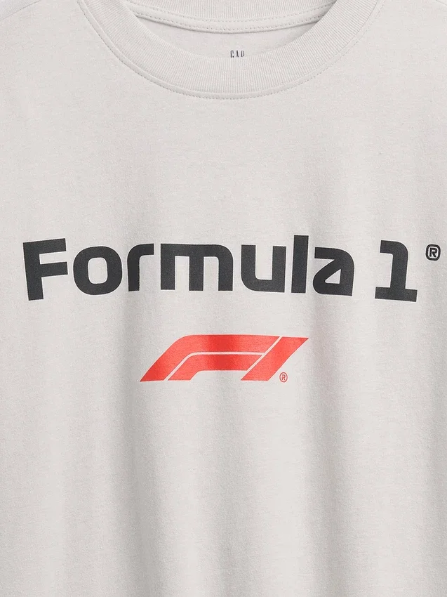 T-shirt con grafica oversize "Formula 1" per bambini