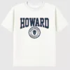 T-shirt con grafica scura del sigillo universitario della Howard University