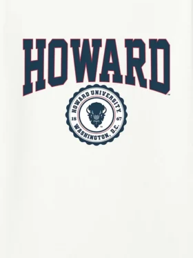 T-shirt con grafica scura del sigillo universitario della Howard University