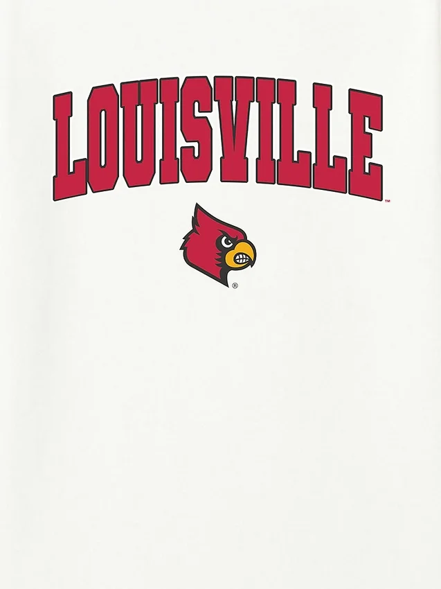 T-shirt con grafica scura dell’Arch Logo dell’Università di Louisville