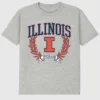 T-shirt con grafica scura “Laurels” dell’Università dell’Illinois