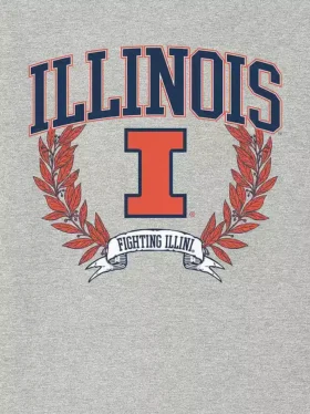T-shirt con grafica scura “Laurels” dell’Università dell’Illinois