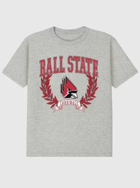T-shirt con grafica scura “Laurels” della Ball State University