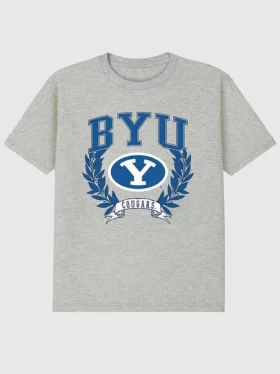 T-shirt con grafica scura “Laurels” della Brigham Young University