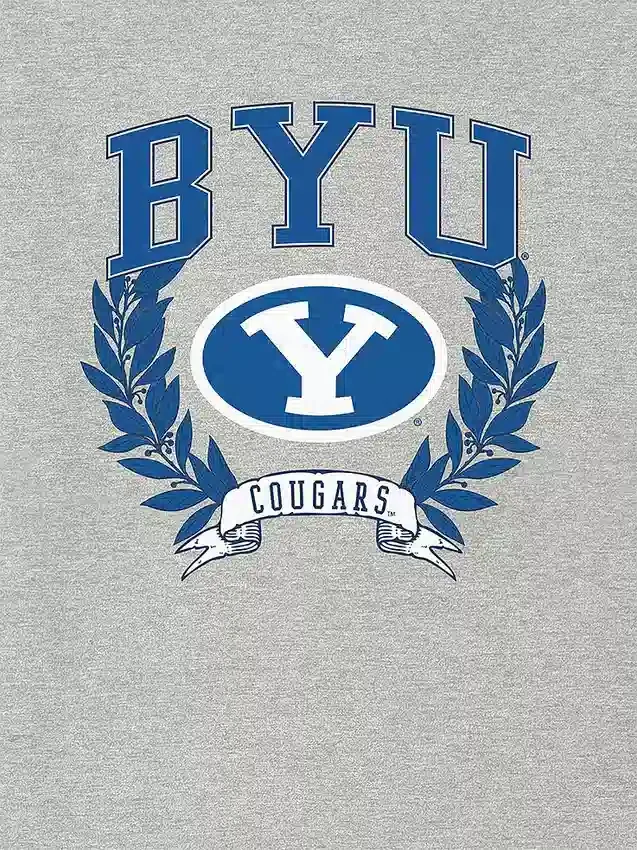 T-shirt con grafica scura “Laurels” della Brigham Young University