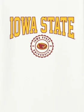 T-shirt con grafica scura raffigurante lo stemma dell’Iowa State University