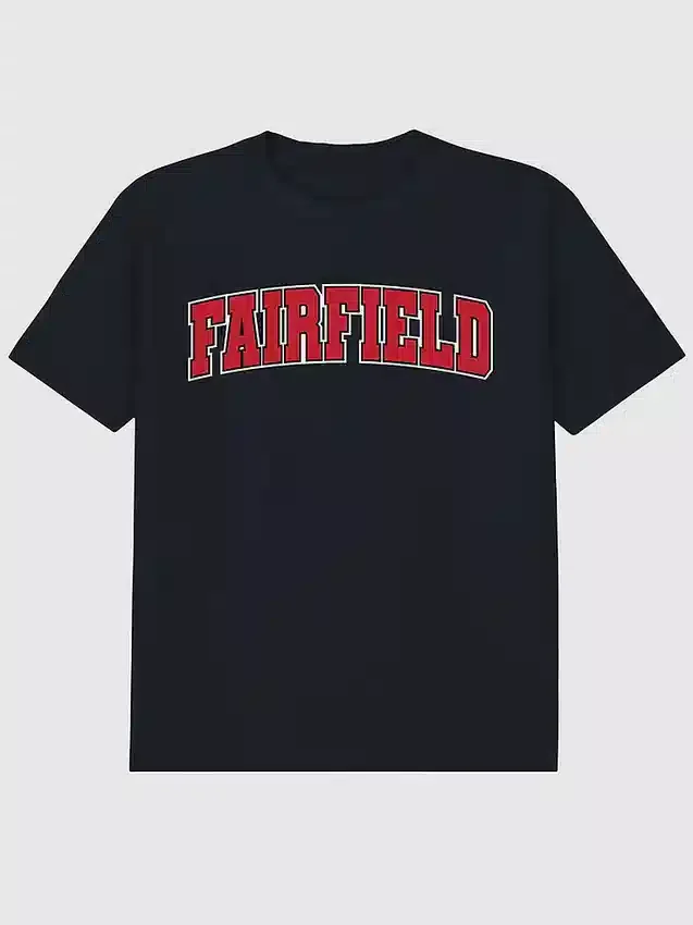 T-shirt con grafica secondaria raffigurante l’Arch Logo della Fairfield University