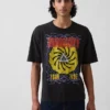 T-shirt con grafica Soundgarden, corta e in jersey di cotone pesante