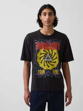 T-shirt con grafica Soundgarden, corta e in jersey di cotone pesante