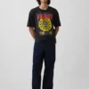 T-shirt con grafica Soundgarden, corta e in jersey di cotone pesante