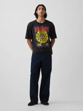 T-shirt con grafica Soundgarden, corta e in jersey di cotone pesante