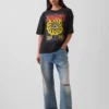 T-shirt con grafica Soundgarden, corta e in jersey di cotone pesante