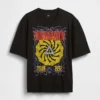 T-shirt con grafica Soundgarden, corta e in jersey di cotone pesante
