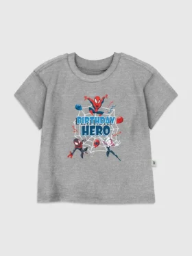 T-shirt con grafica “Spider-Man Birthday Hero” per bambini piccoli