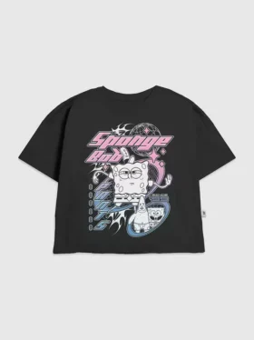 T-shirt con grafica Spongebob Y2K per bambini