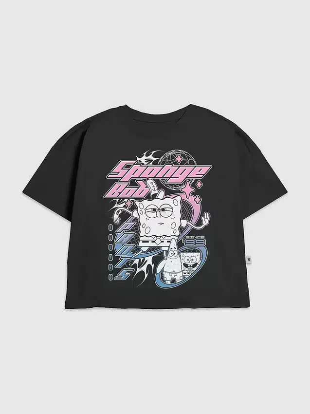 T-shirt con grafica Spongebob Y2K per bambini