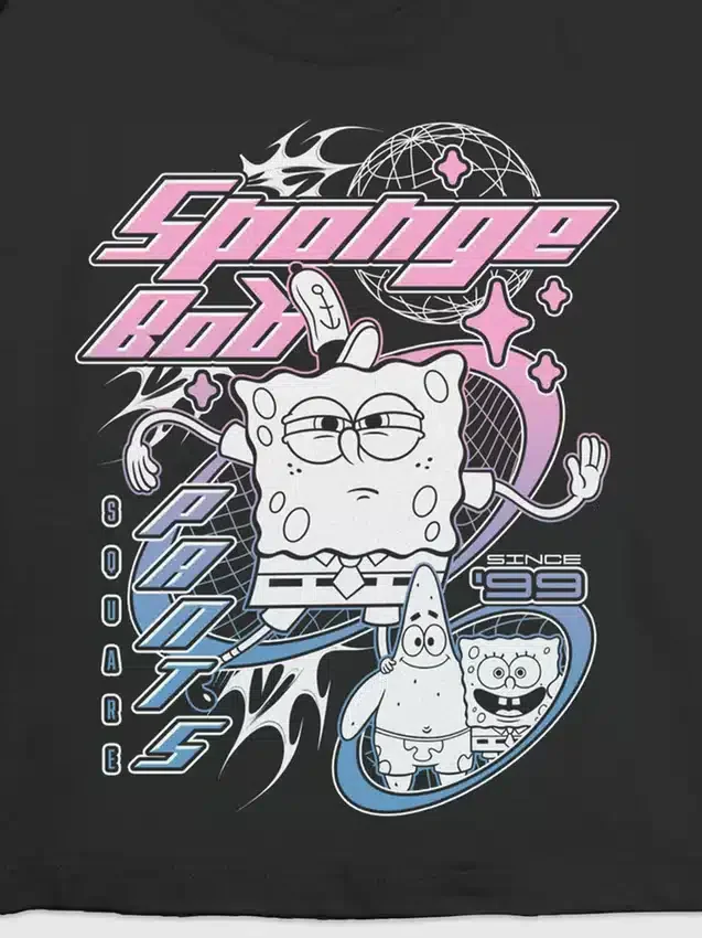 T-shirt con grafica Spongebob Y2K per bambini