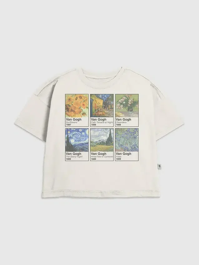 T-shirt con grafica "Swatches" di Van Gogh per bambini