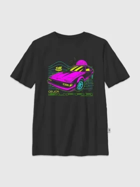 T-shirt con grafica Toyota Supra Neon per bambini