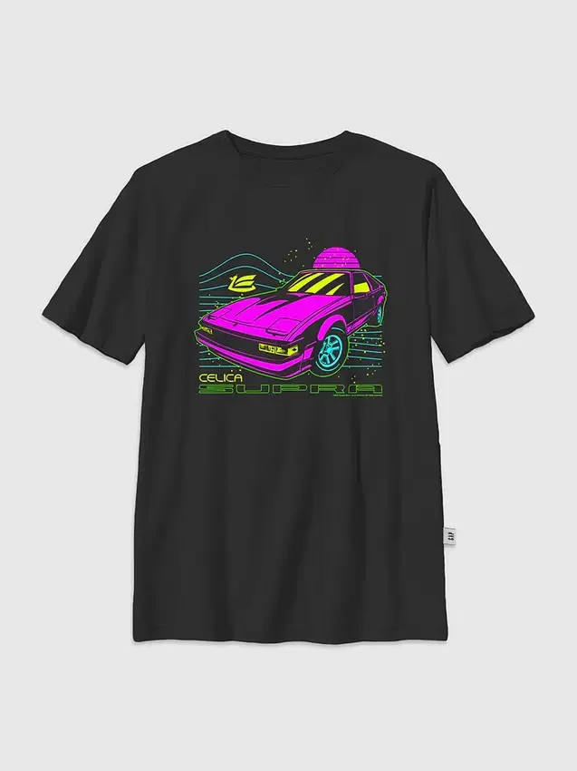 T-shirt con grafica Toyota Supra Neon per bambini
