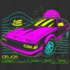 T-shirt con grafica Toyota Supra Neon per bambini