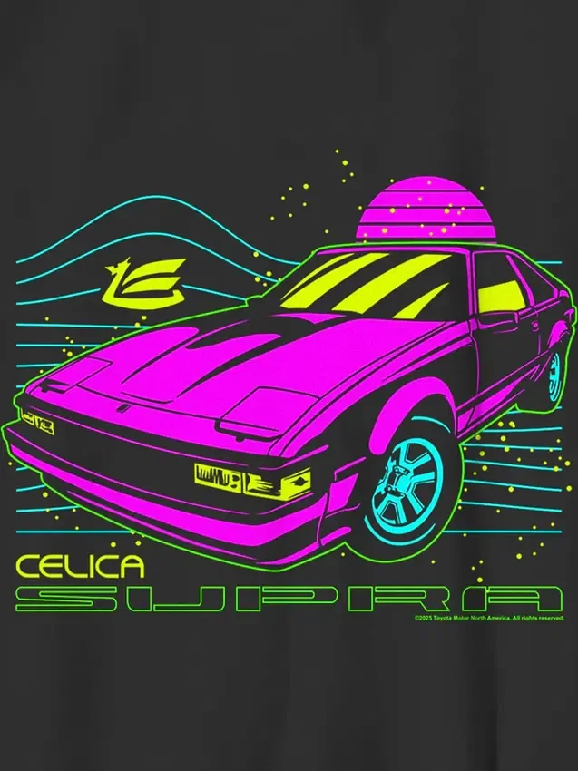 T-shirt con grafica Toyota Supra Neon per bambini