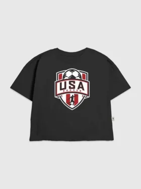 T-shirt con grafica "Us Soccer Shield" per bambini